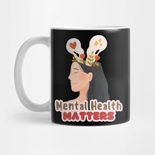 Mental health matters floral illustration Mug